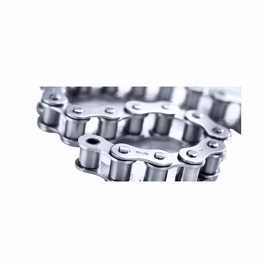 Transportador de acero Pasador hueco Transmisión de paso corto Motociclos Casquillo Manguito de enlace acodado de servicio pesado Accionamiento desplazado Arrastre de pivote superior plano Cadenas de estacionamiento de automóviles con superficie de mesa